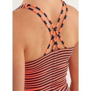 Lululemon Size 4 Free To Be Tank Top Blue Orange Striped